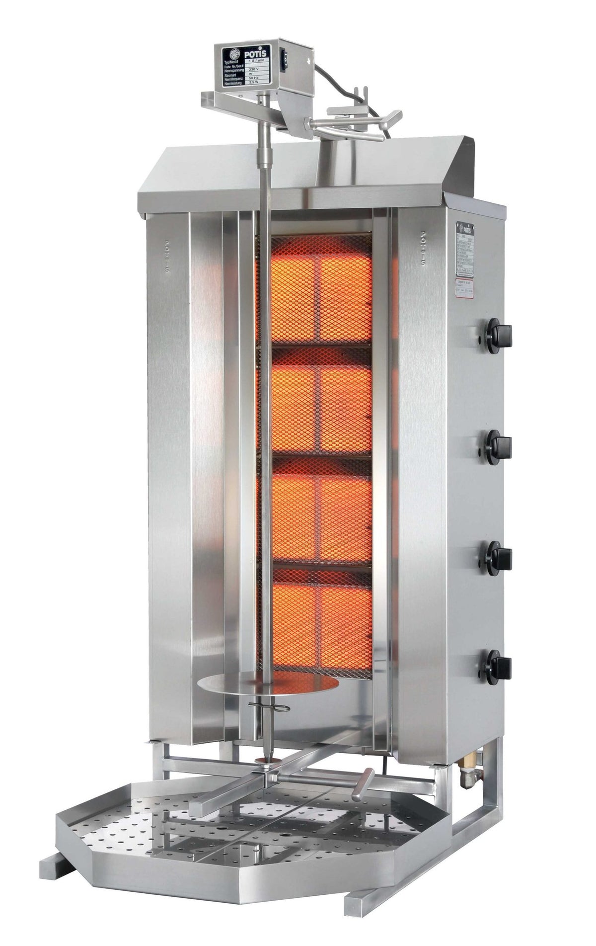 POTIS GD4/S vertical broiler döner kebab machine